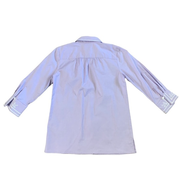 Bob Mackie NWT Wearables Art Lavender Embroidered Top Size XXS - Picture 9 of 11